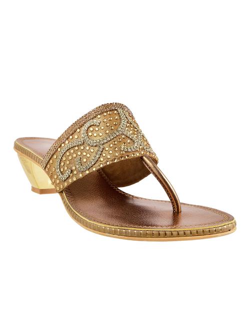 gold sheet sandals - 13050891 - Very Small Image - 1