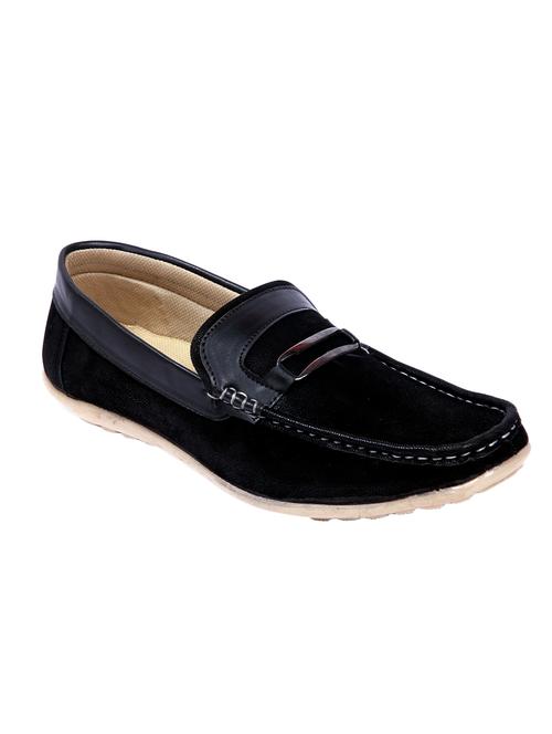 black leatherette slip on loafer - 13052597 - Very Small Image - 1
