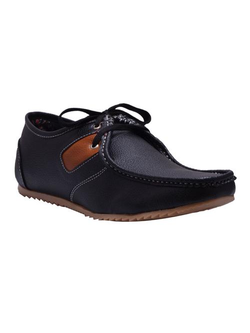 black leatherette lace up shoe - 13053426 - Very Small Image - 1