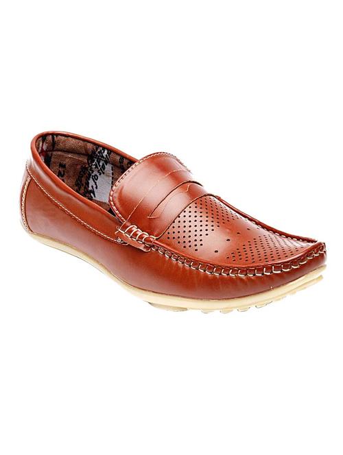 tan leatherette slip on loafer - 13054795 - Very Small Image - 1