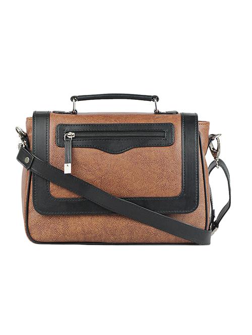 brown leatherette sling bag - 13058650 - Very Small Image - 1