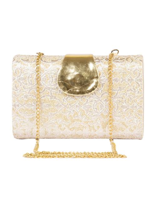 gold leatherette clutch - 13058952 - Very Small Image - 1