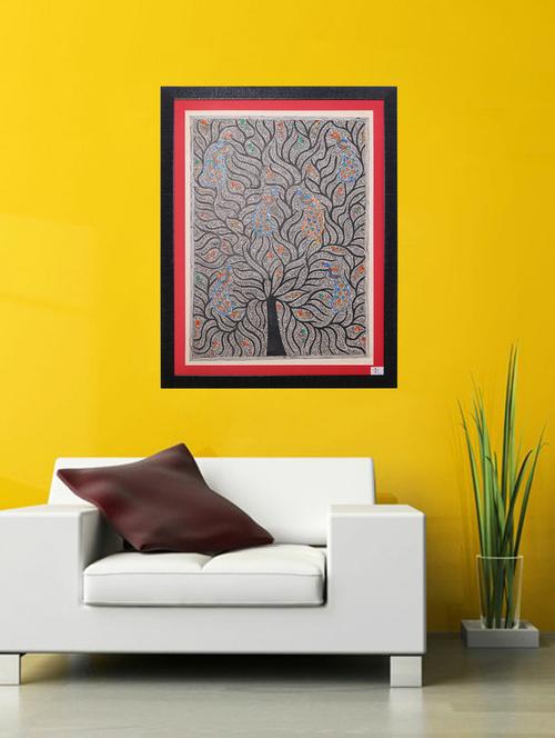 imithila madhubani folk art wall painting - 13060576 - Very Small Image - 1