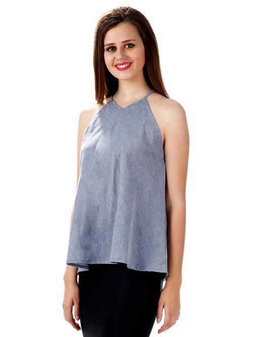 grey poly cotton top - 1306258 - Very Small Image - 1