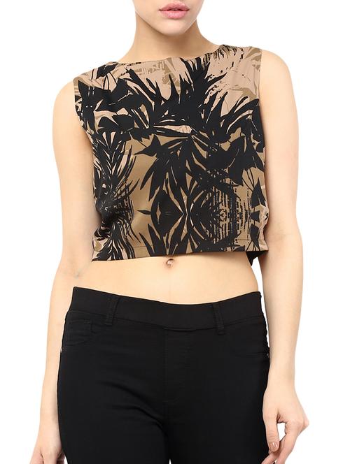 zip-up back printed crop top - 1306261 - Very Small Image - 1