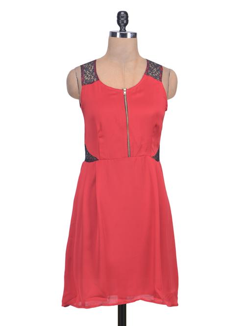 red plain a-line dress - 1306489 - Very Small Image - 1