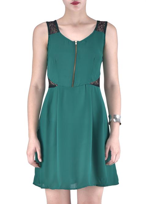 green plain a-line dress - 1306492 - Very Small Image - 1