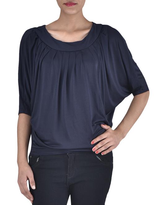 solid navy blue lycra top - 1306725 - Very Small Image - 1