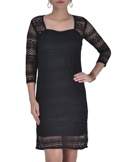 black net party wear dress - 1306740 - Very Small Image - 1