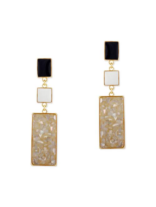 black metal drop earrings - 13069788 - Very Small Image - 1