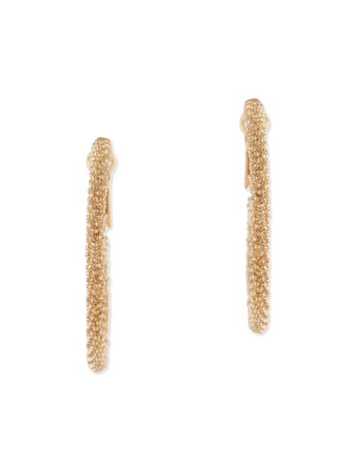 gold metal hoop earrings - 13075809 - Very Small Image - 1