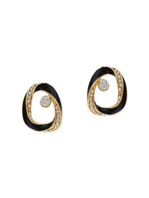 Black metal studs earrings - 13075827 - Very Small Image - 1