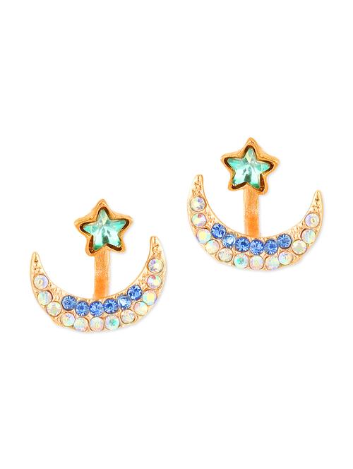 golden metallic studded studs - 1308051 - Very Small Image - 1