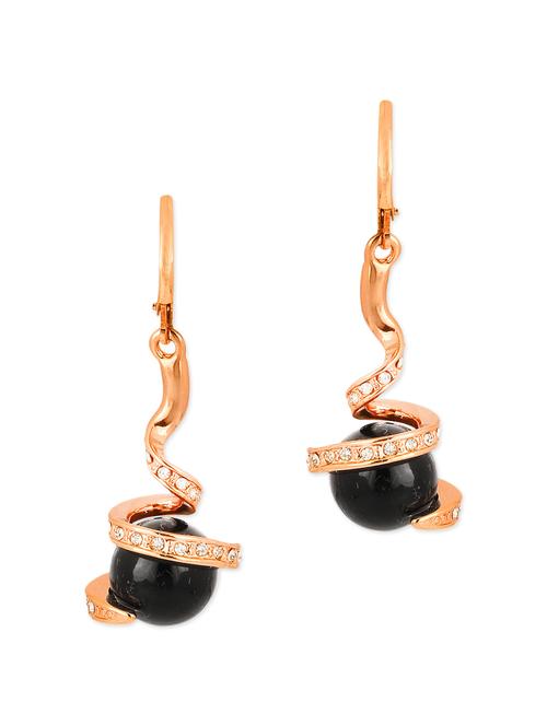 black metallic studded drop earrings - 1308069 - Very Small Image - 1