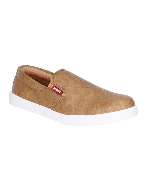 beige leatherette slip on shoe - 13085317 - Very Small Image - 1