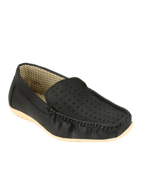 black leatherette slip on loafer - 13086303 - Very Small Image - 1