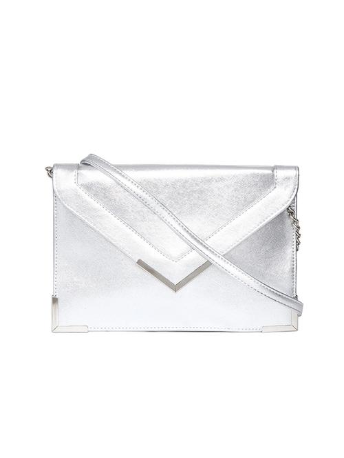 silver polyester clutch - 13086622 - Very Small Image - 1