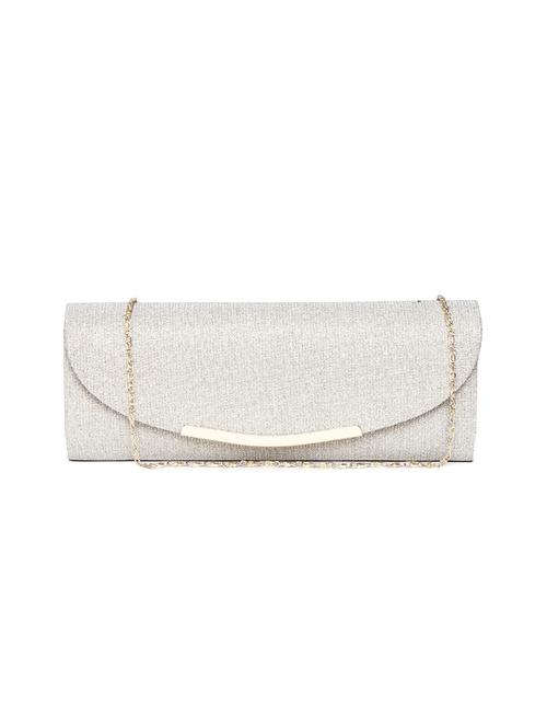 silver polyester clutch - 13086630 - Very Small Image - 1
