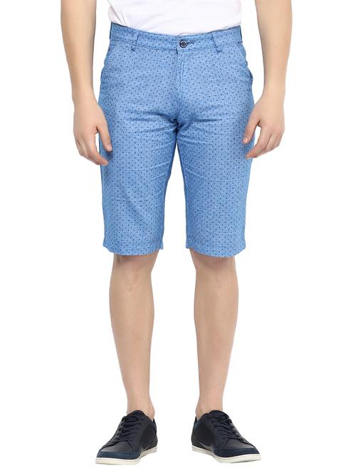 blue cotton printed short - 13087692 - Very Small Image - 1