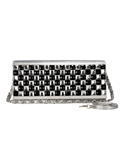 silver shimmer clutch - 13091961 - Very Small Image - 1