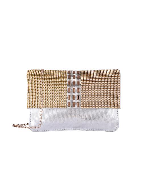 silver leatherette sling bag - 13099240 - Very Small Image - 1