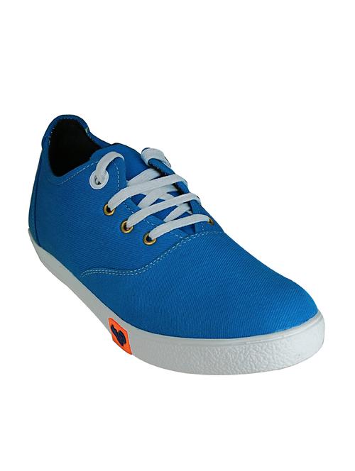 blue canvas lace up sneaker - 13102724 - Very Small Image - 1