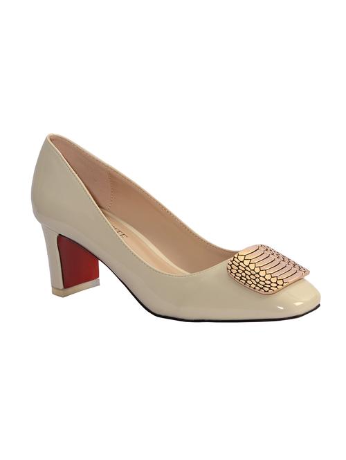 beige patent leather slip on pumps - 13102955 - Very Small Image - 1