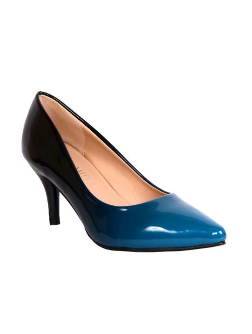 blue patent leather slip on pumps - 13102972 - Very Small Image - 1