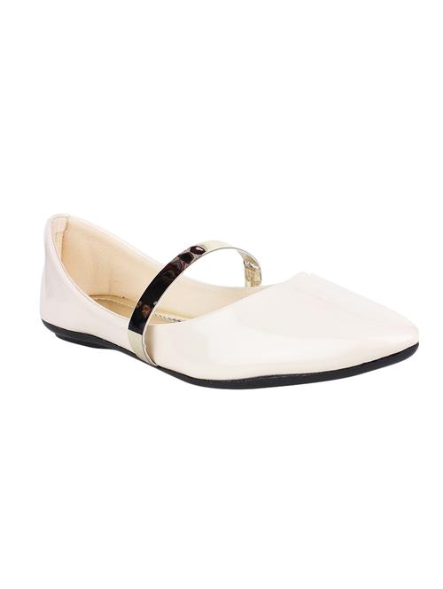beige leatherette slip on ballerina - 13104848 - Very Small Image - 1