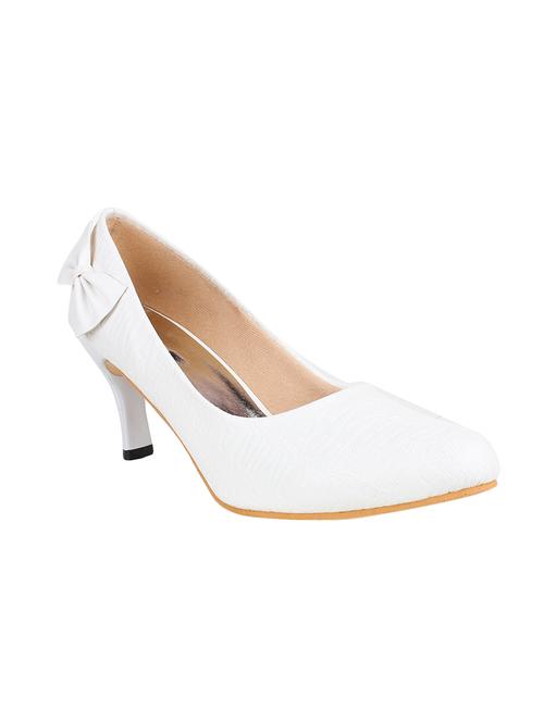 white leatherette slip on pumps - 13104853 - Very Small Image - 1