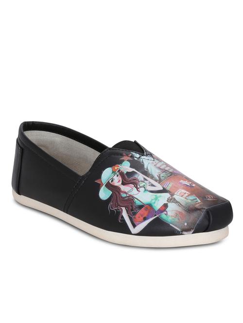 black canvas slip on casual shoes - 13105125 - Very Small Image - 1