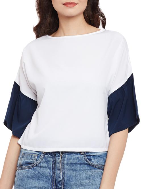 white colored top - 13110938 - Very Small Image - 1