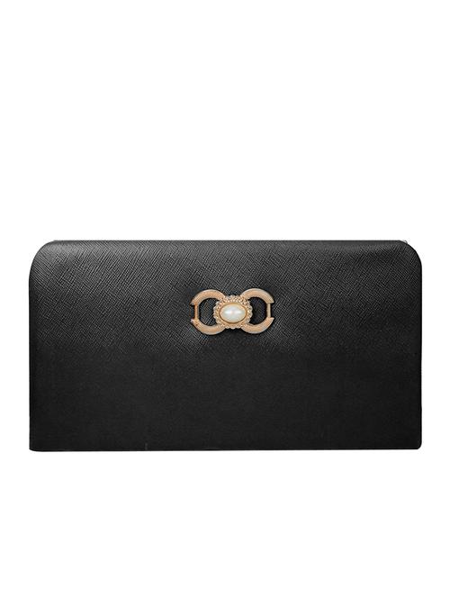 black synthetic leather clutch - 13111795 - Very Small Image - 1