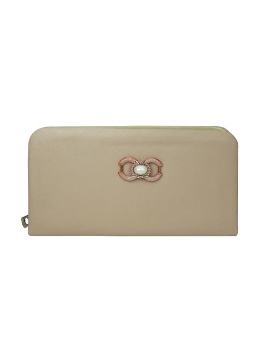 beige synthetic leather clutch - 13111800 - Very Small Image - 1