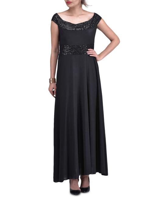 boat neck sequined maxi dress - 1311235 - Very Small Image - 1