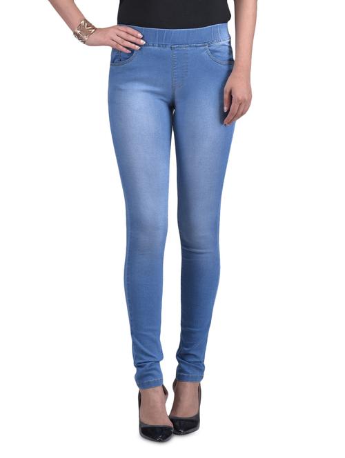 light blue denim lycra jeggings - 1311256 - Very Small Image - 1