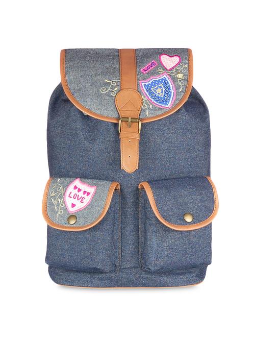 blue denim patchworked backpack - 1311737 - Very Small Image - 1