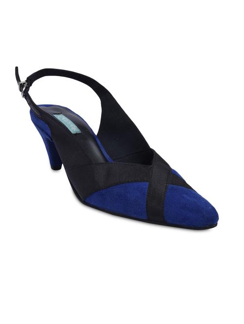 Blue Leatherette Pointed Toe Sandals - 1312274 - Very Small Image - 1