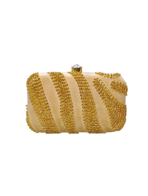gold velvet clutch - 13125112 - Very Small Image - 1