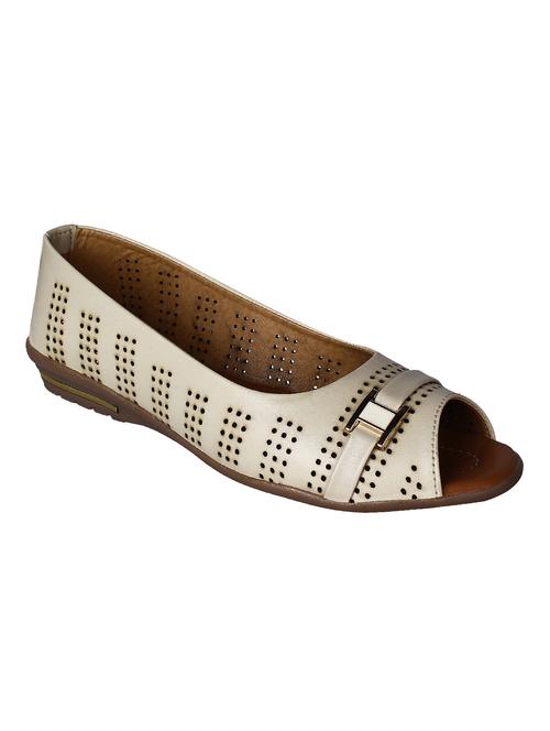 white leatherette slip on sandals - 13125773 - Very Small Image - 1