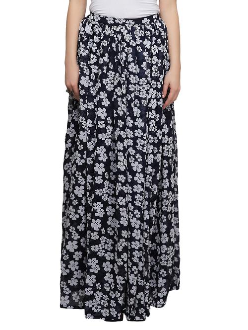 black georgette long skirts - 13127293 - Very Small Image - 1