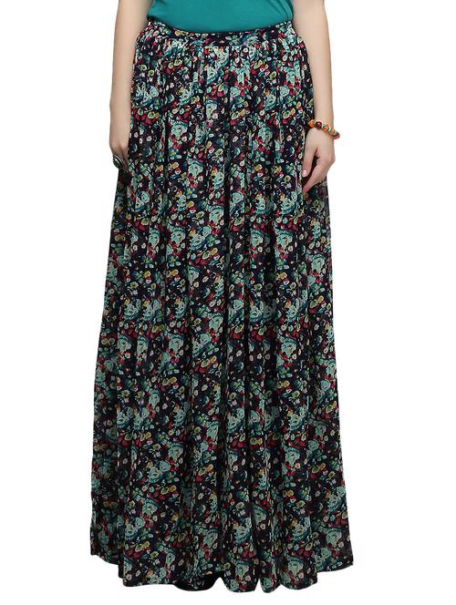black georgette long skirts - 13127307 - Very Small Image - 1