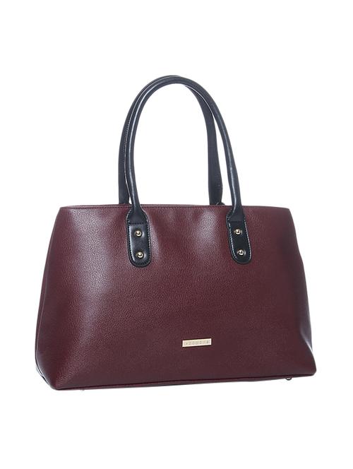 maroon leatherette handbag - 13132463 - Very Small Image - 1