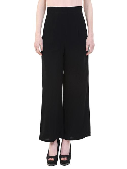 black polyester palazzos - 13142292 - Very Small Image - 1