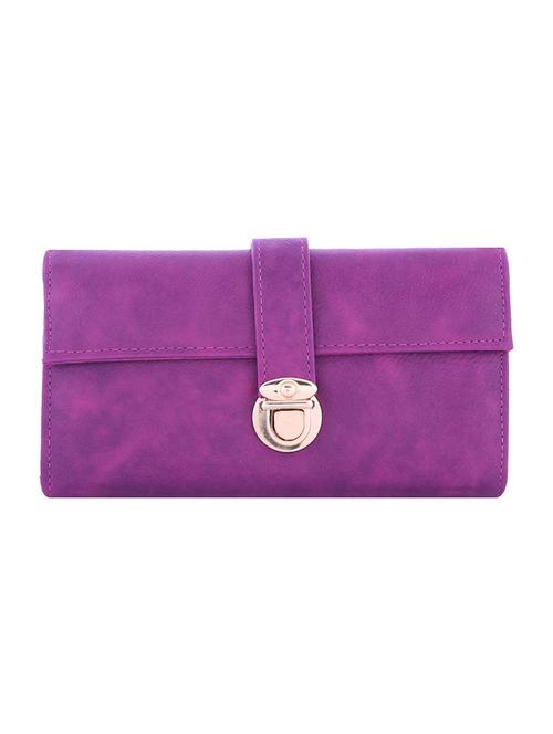 purple leatherette clutch - 13143247 - Very Small Image - 1