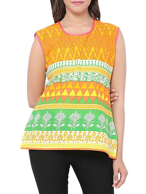 multicolored printed cotton top - 13143391 - Very Small Image - 1