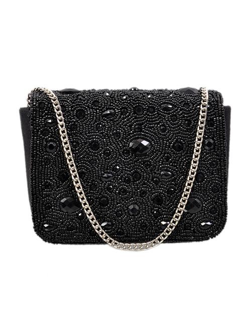 black cotton clutch - 13144447 - Very Small Image - 1