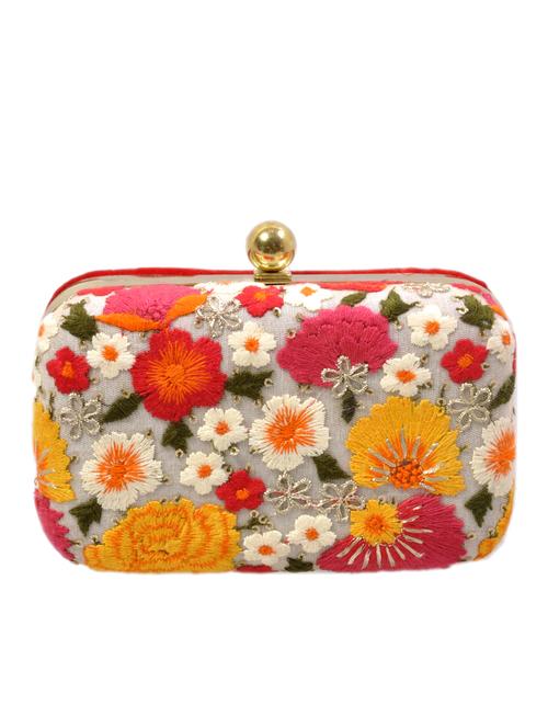 multi colored silk clutch - 13144450 - Very Small Image - 1