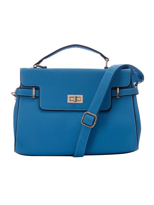 blue leatherette handbag - 13144807 - Very Small Image - 1