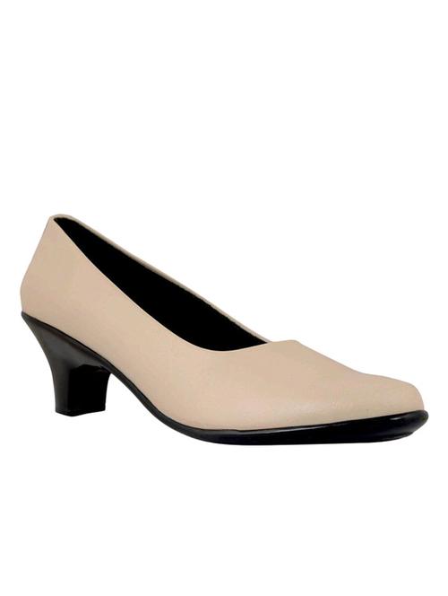 beige leatherette slip on pumps - 13149184 - Very Small Image - 1